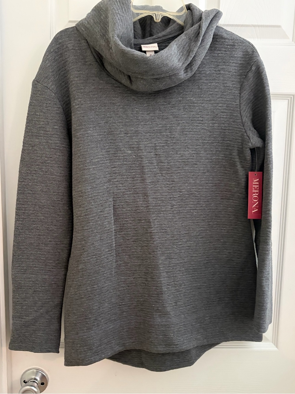 NWOT Merona Heather Gray Cowl Neck Pullover Sweater